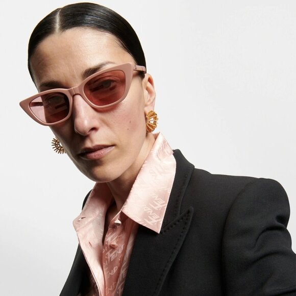 NEW Fendi FE40089I 72U FOLDING Pink Mirror Pattern Women Cat Eye Sunglasses main image 12